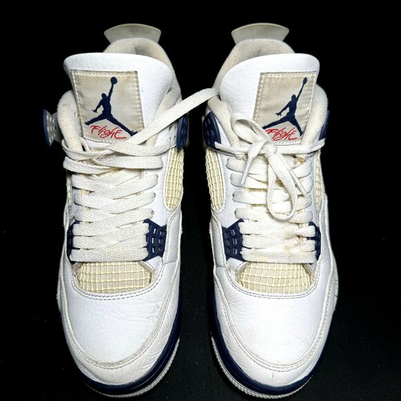 Size 7 - Nike Air Jordan 4 Retro Midnight Navy 2022 Men's Shoes - Picture 4 of 9